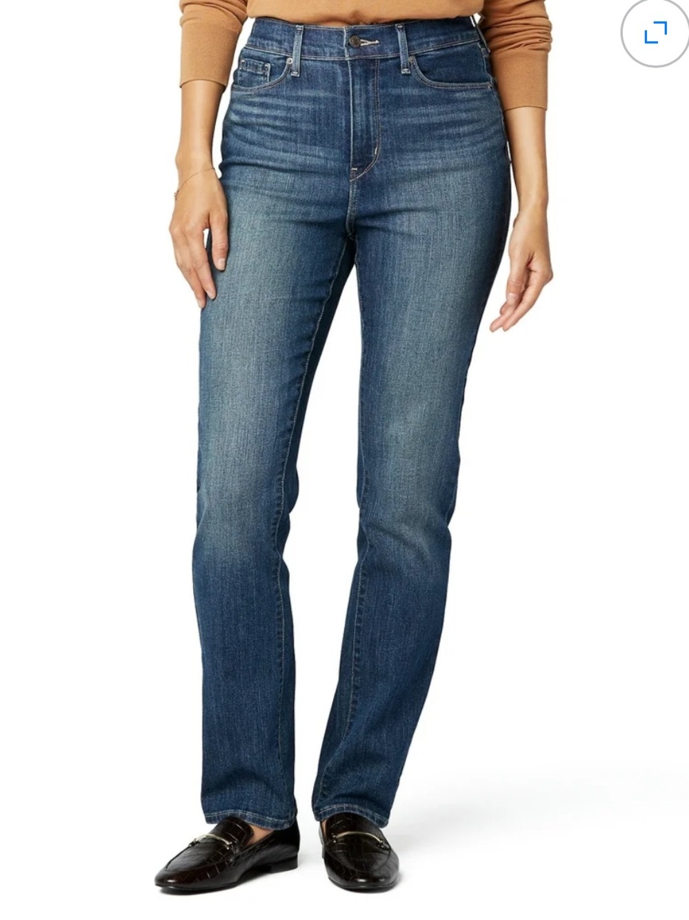 Levi’s Stretch Medium Wash Denim Jeans Straight Leg Medium Rise Women’s Size 28